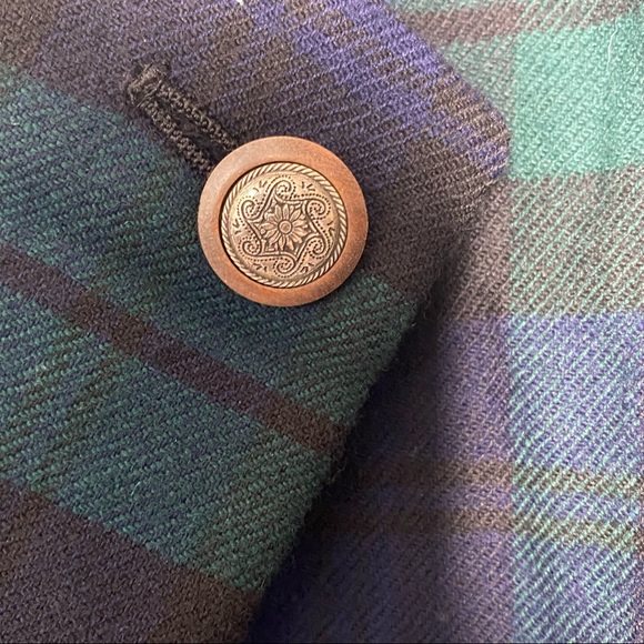 Ralph Lauren Vintage Wool Plaid Navy/Green Multi Academia Iconic Blazer ❗️sold❗️ - Picture 3 of 5
